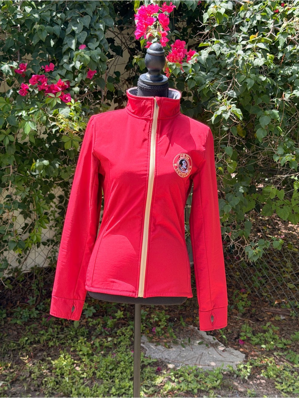 FSU Seminoles Sm Lightweight Red Zip-Front College Jacket with Stand Collar